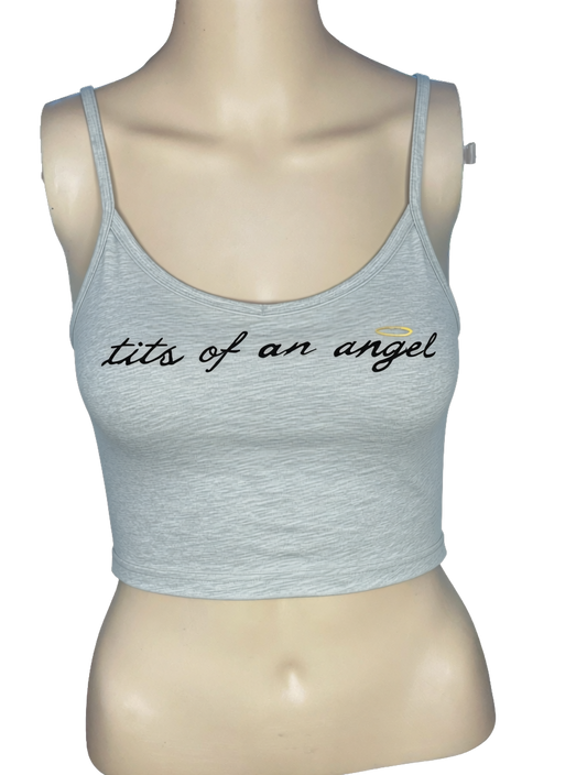 Tits of an angel crop tank
