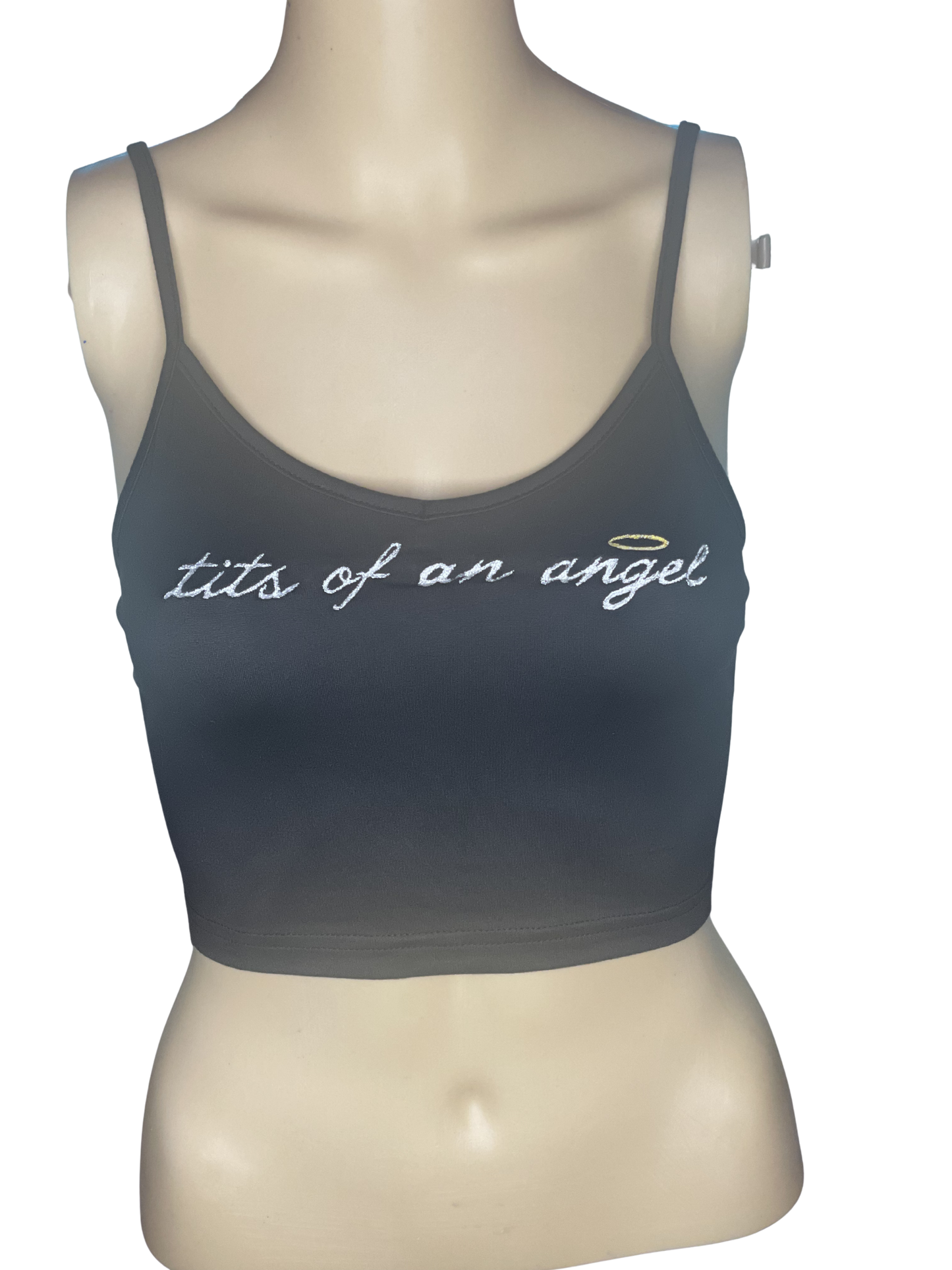 Tits of an angel crop tank
