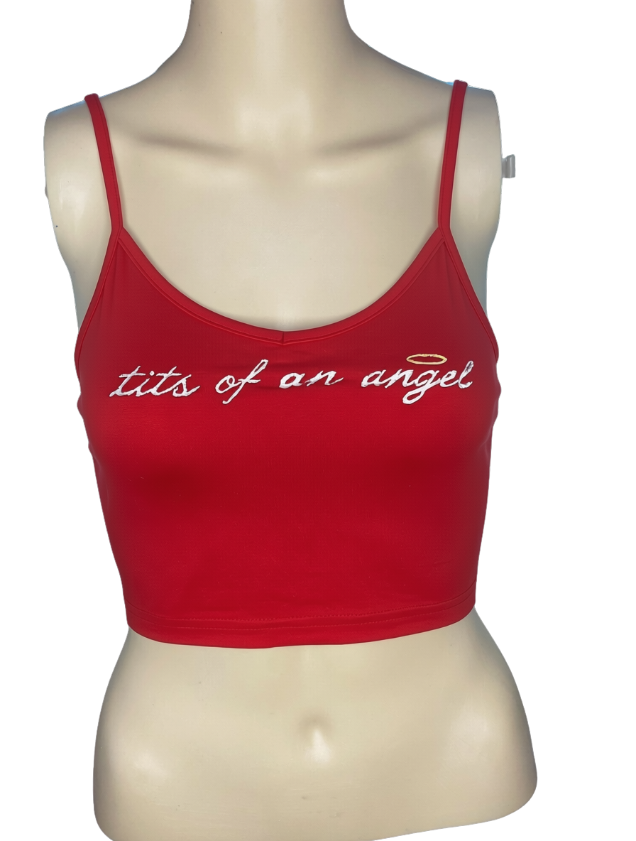 Tits of an angel crop tank