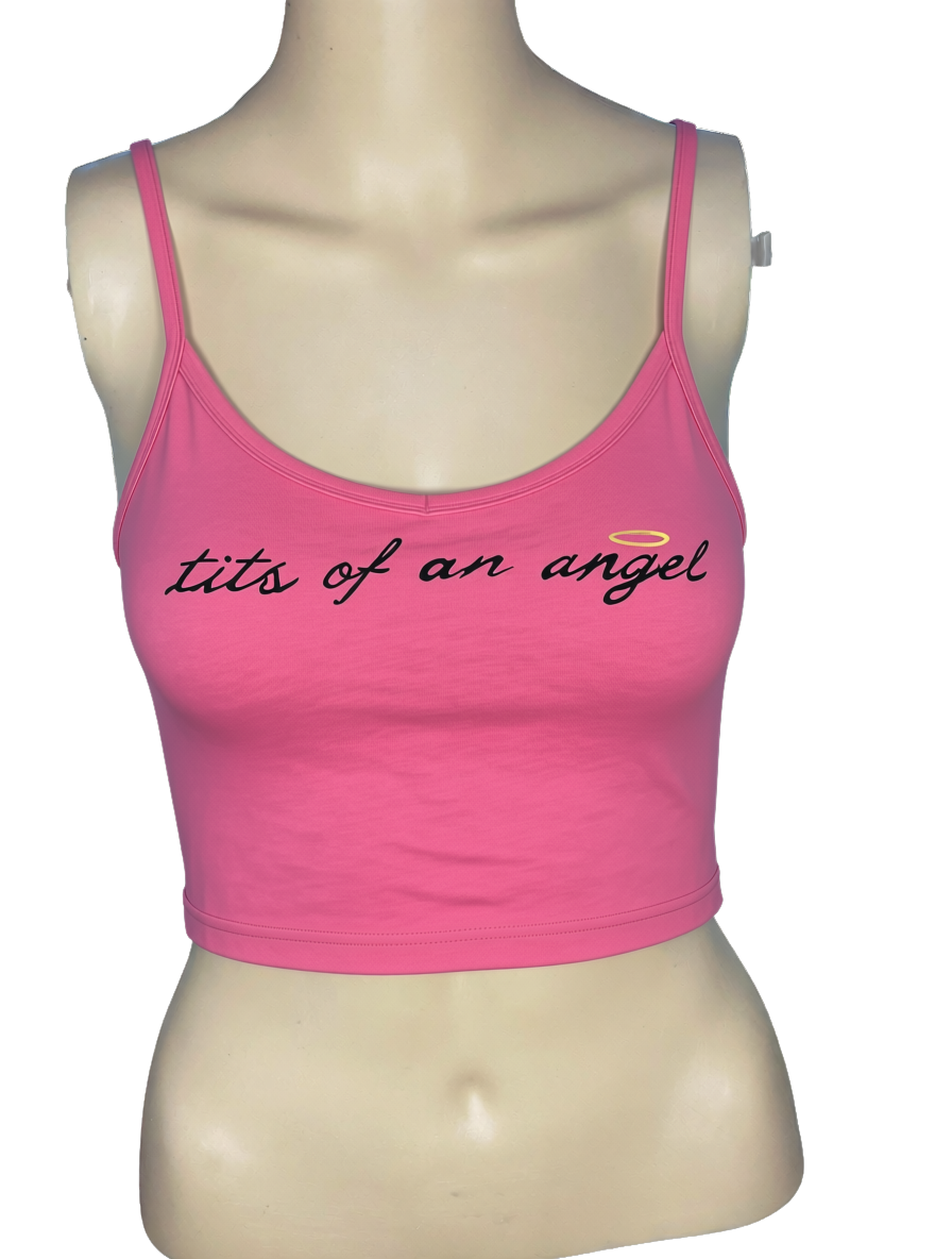 Tits of an angel crop tank