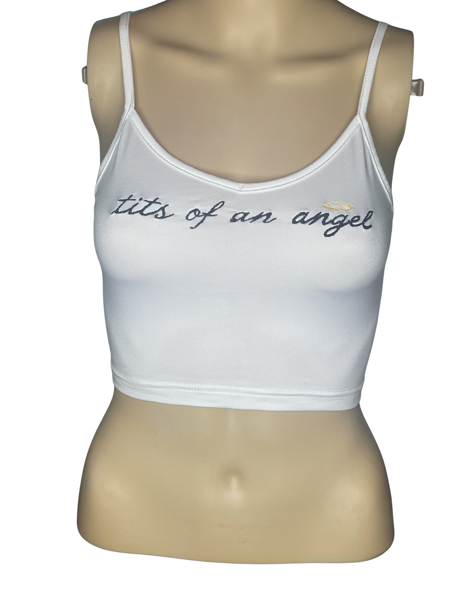 Tits of an angel crop tank